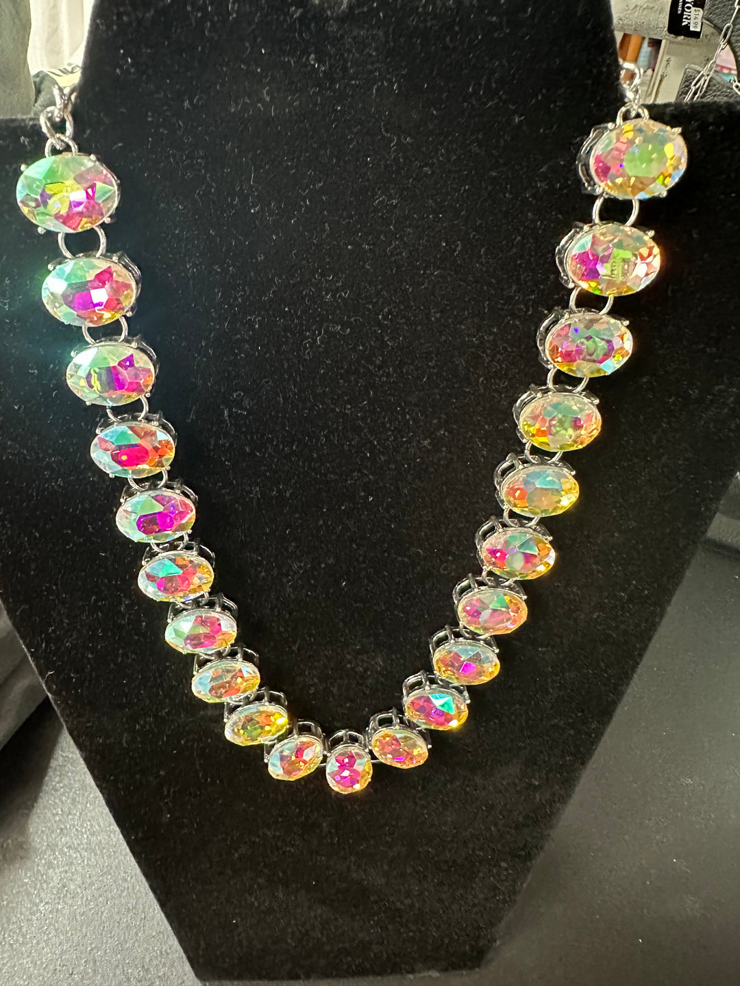 Colored Rhinestone Necklace