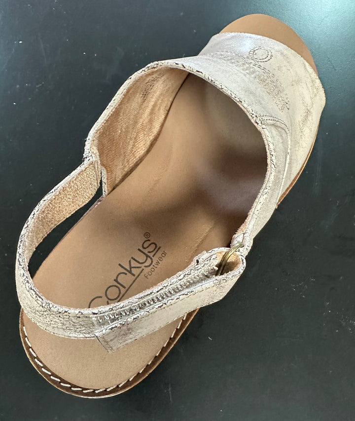 Corky’s Carley Cream Crackle Boot Stitch Shoes