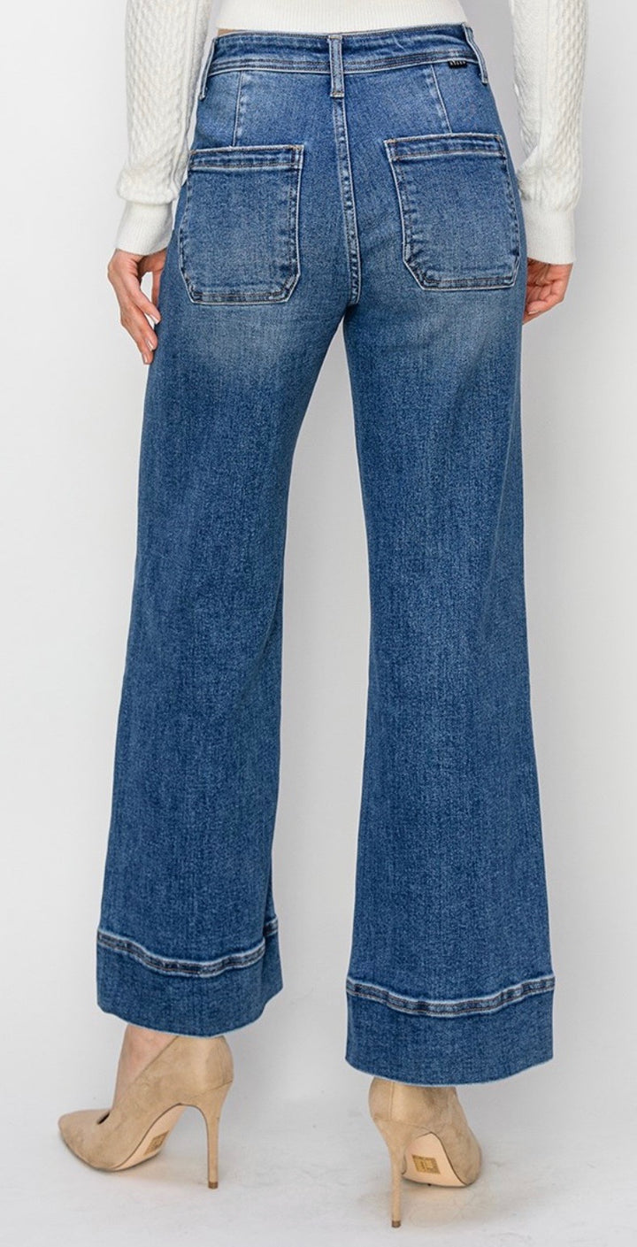 Risen HR Crop Wide Jeans