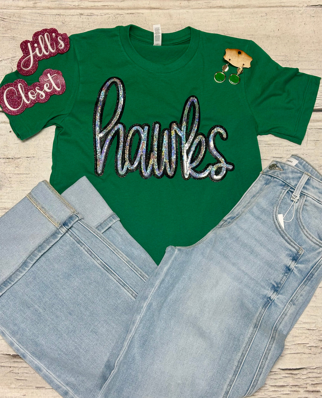 Sequin Script School Mascots Tee
