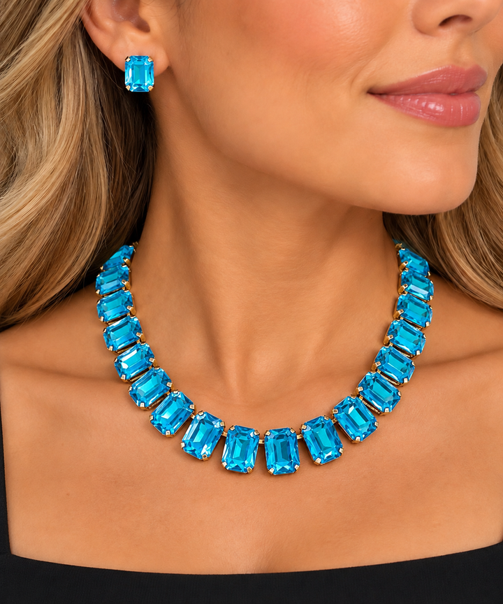 Rectangle Stone Necklace Set or Bracelet