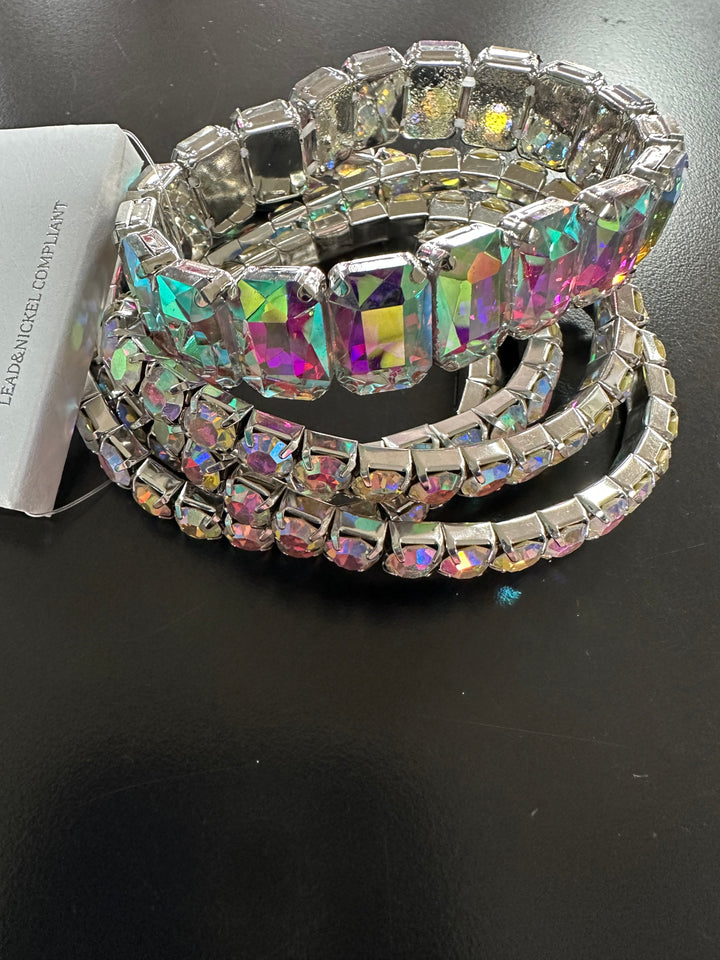 Rhinestone Bracelet 5 Stack