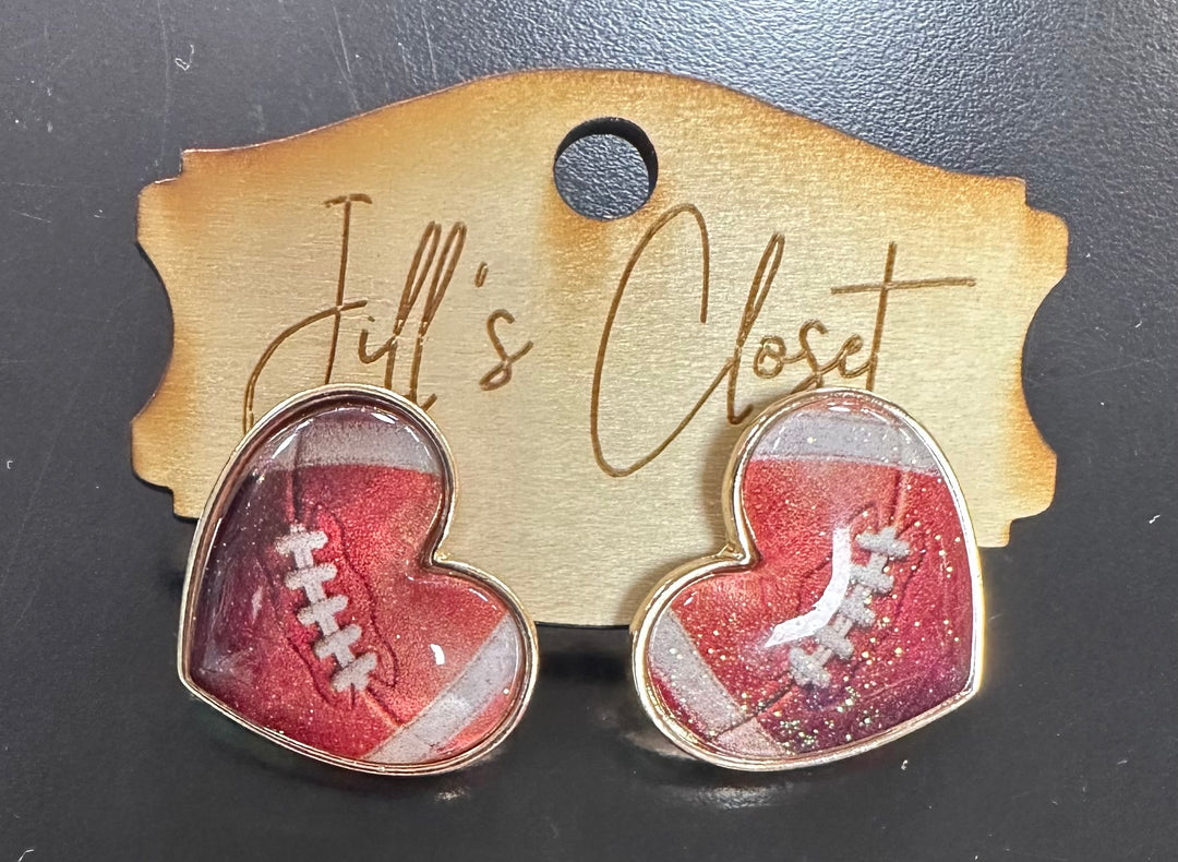 Sports Hearts Stud Earrings