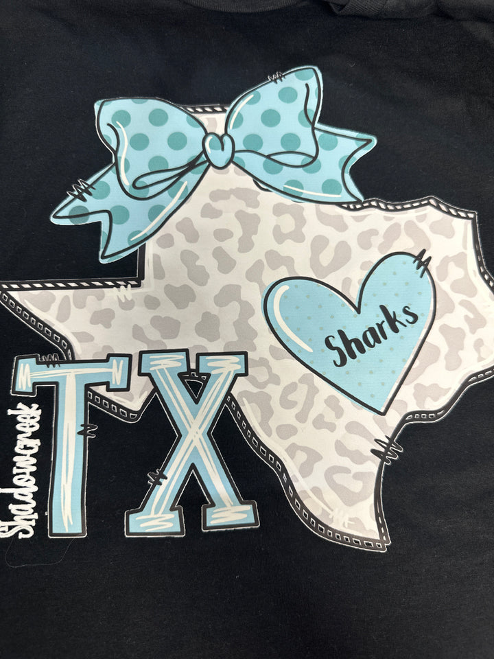 TX Doodle Shadow Creek Sharks Tee