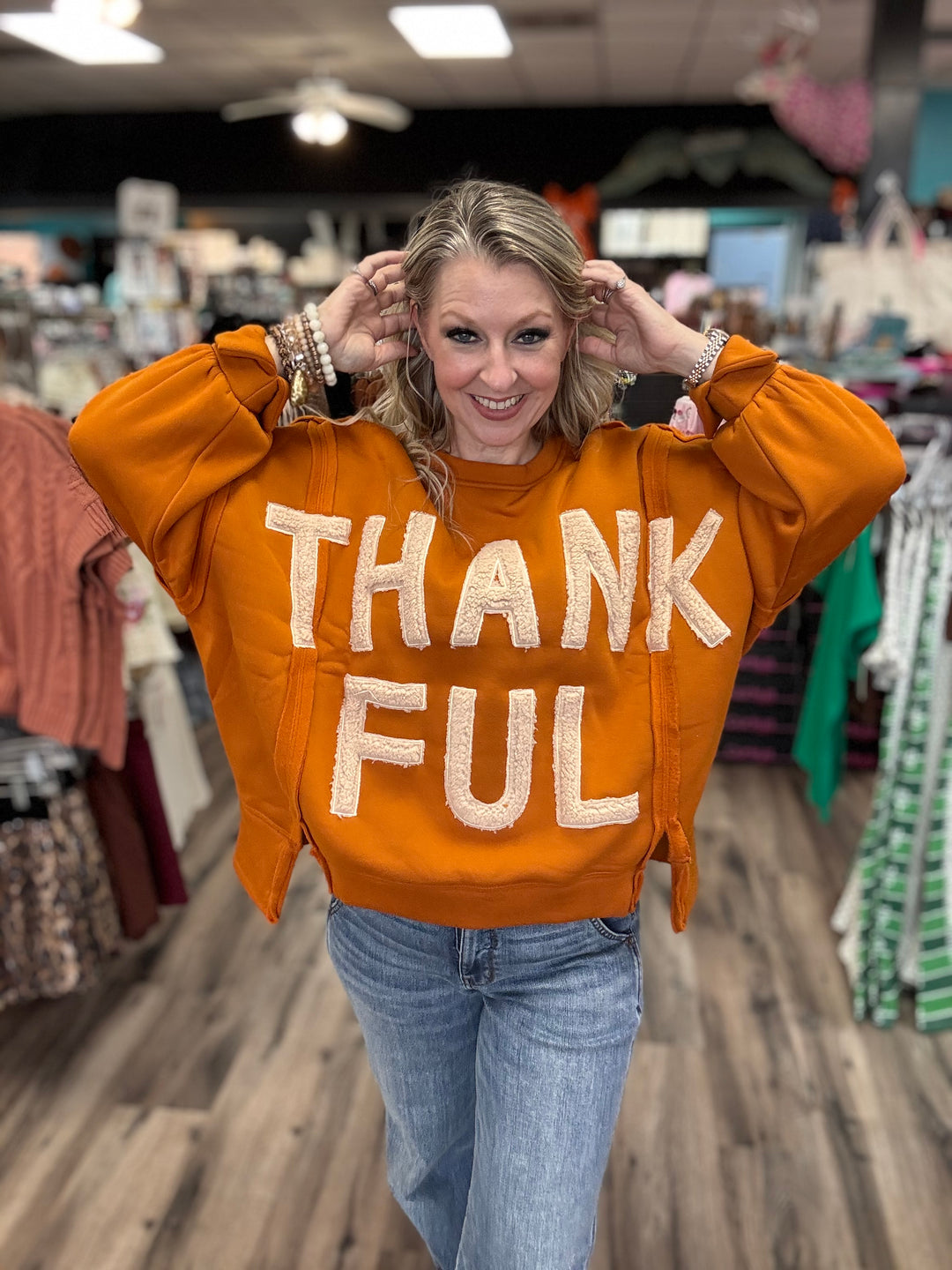 Thankful Patch Sweatshirt