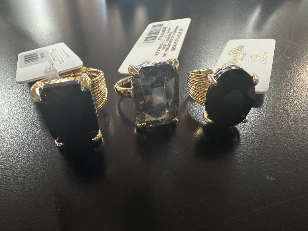 Faceted Stone Rings