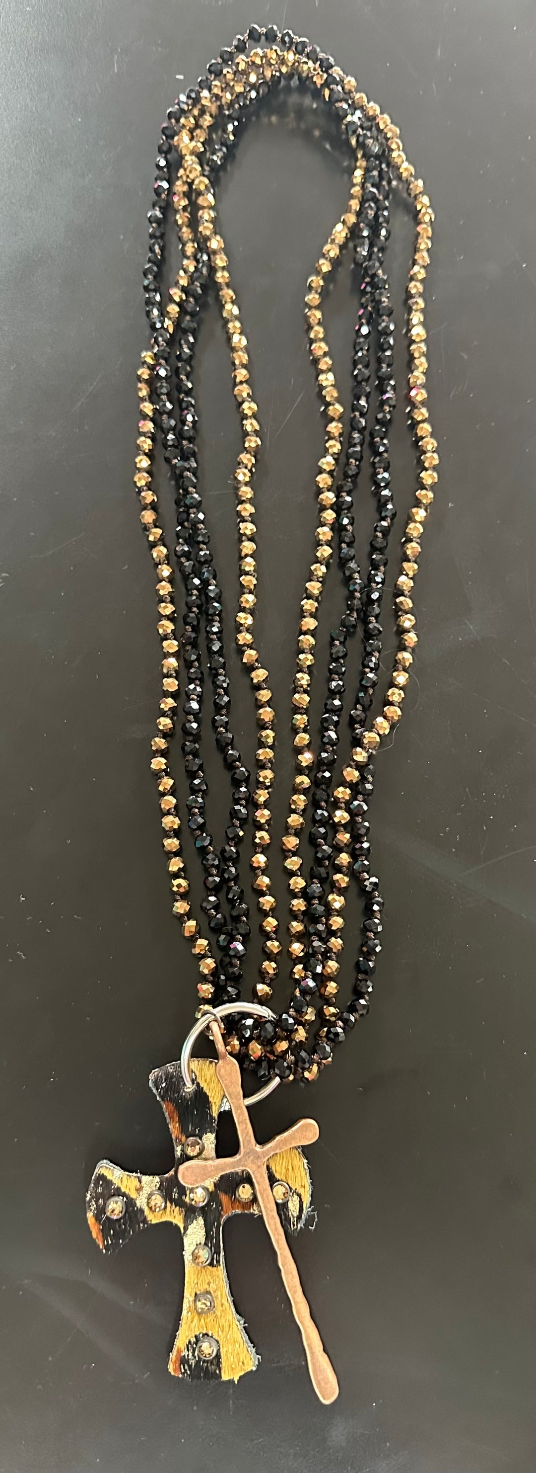 Harley’s Beaded Cross Necklace