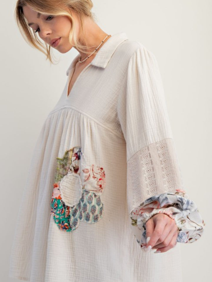 Boho Patchwork Blouse