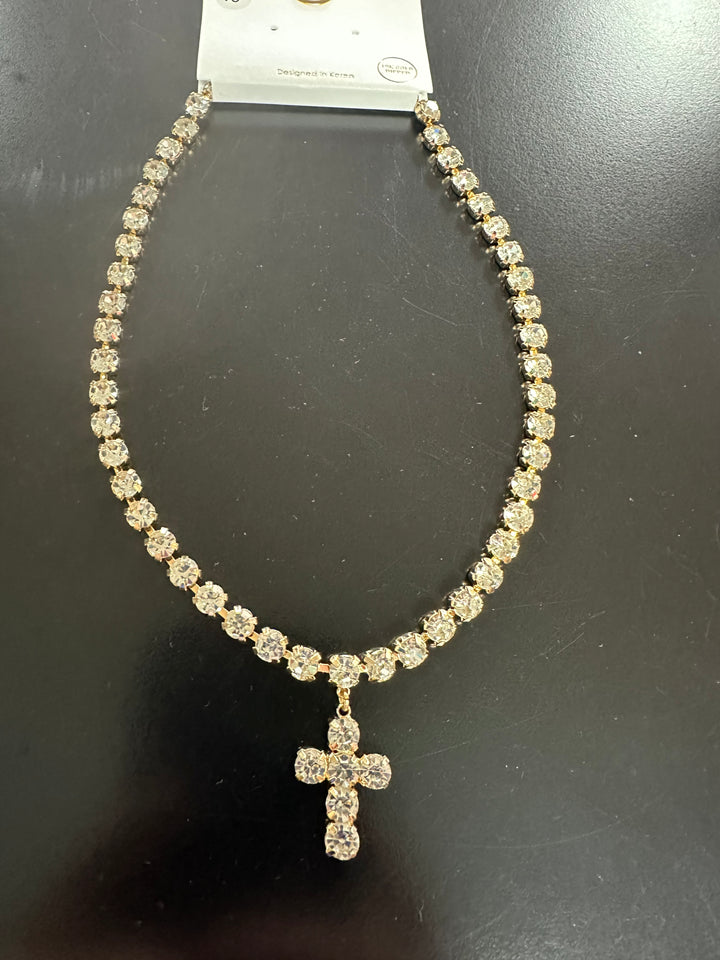 Crystal Cross Necklace