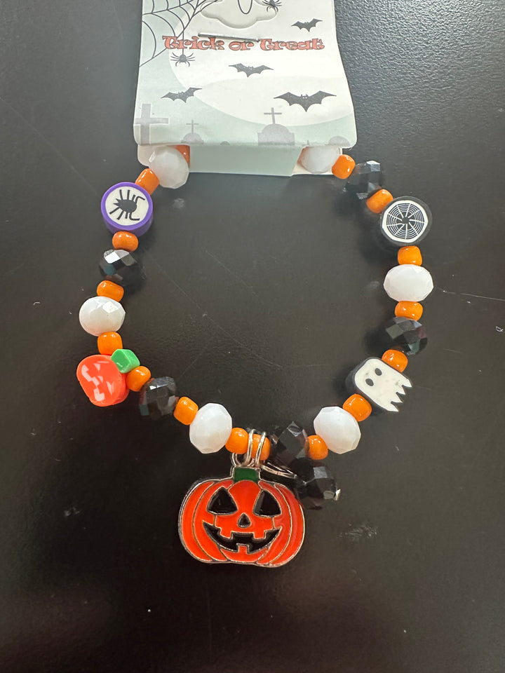 Halloween Beaded Charm Bracelets