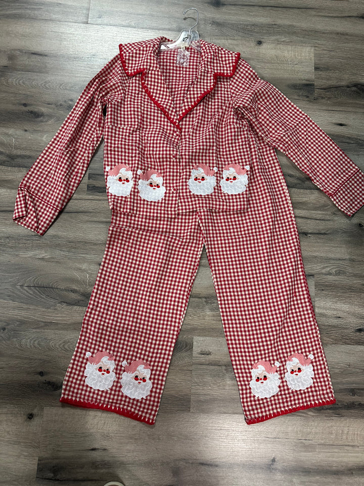 Gingham Santa PJ Set