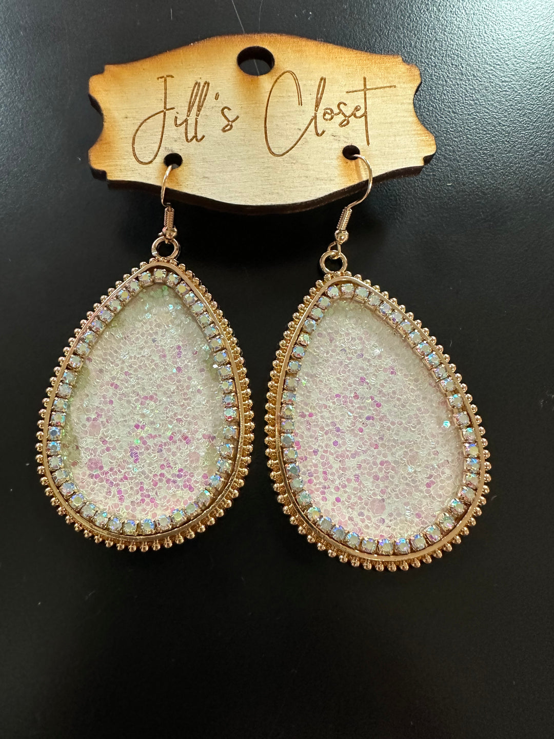 Teardrop Glitter Earrings