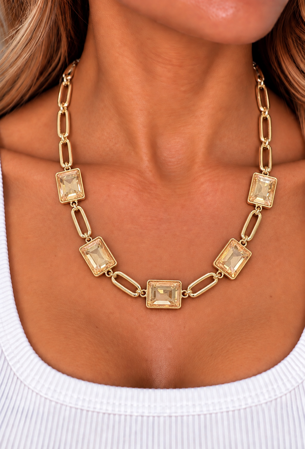 Bling & Chain Necklace