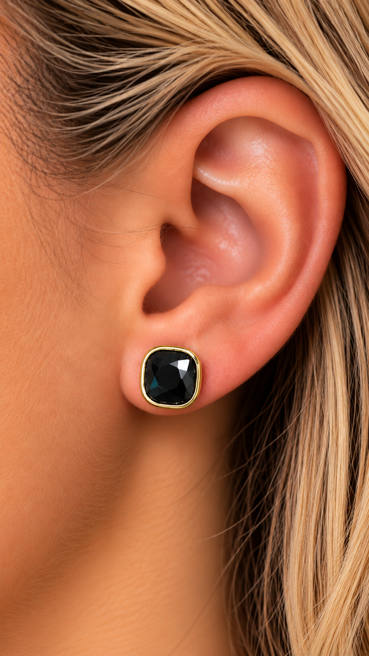 Square Stud Bling Earrings