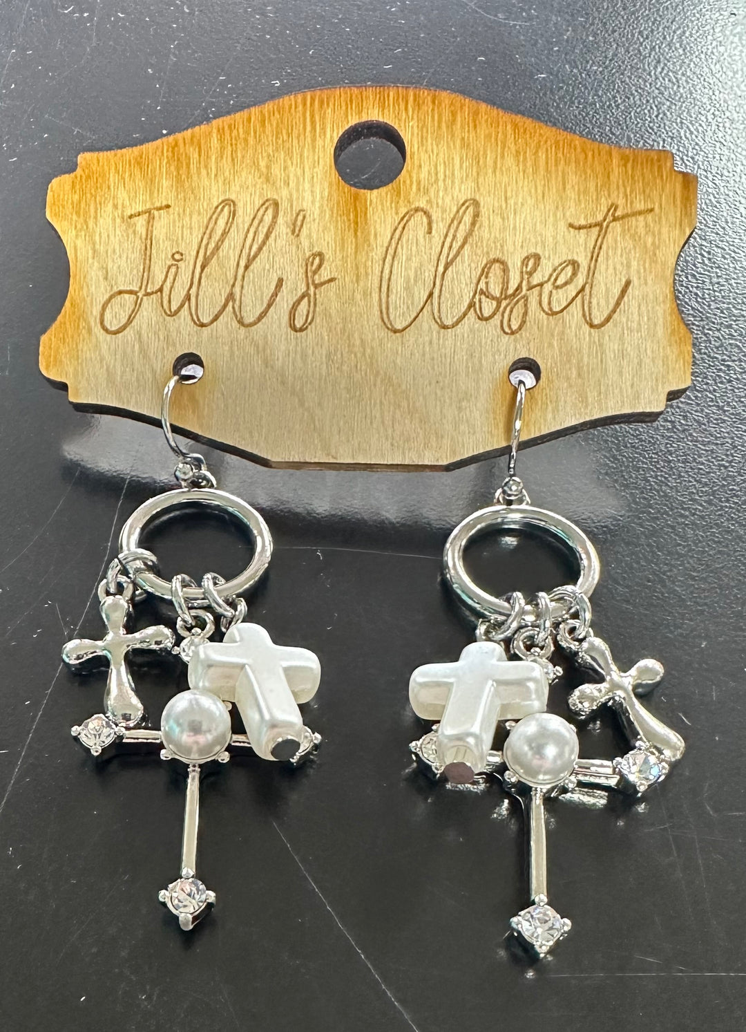 Cross Charm Earrings