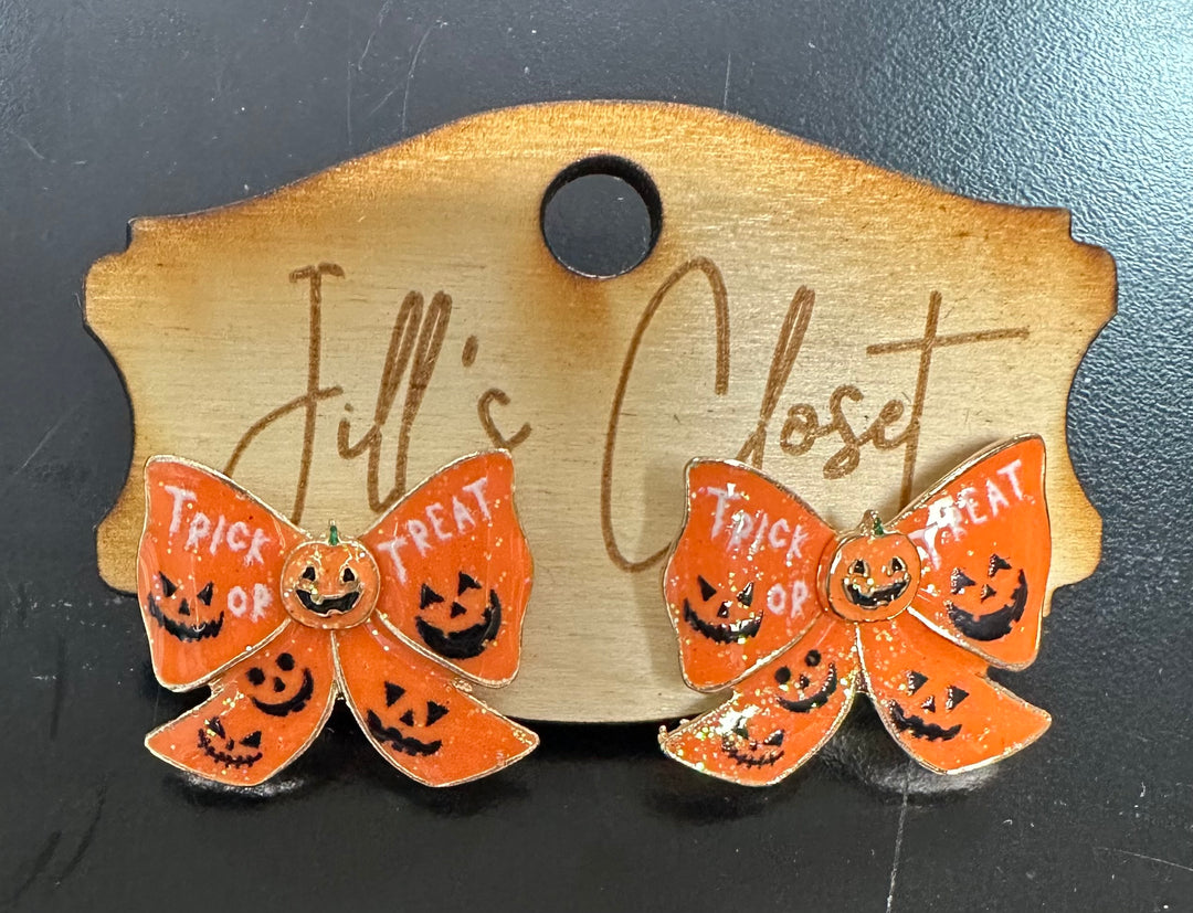 Halloween Bow Stud Earrings