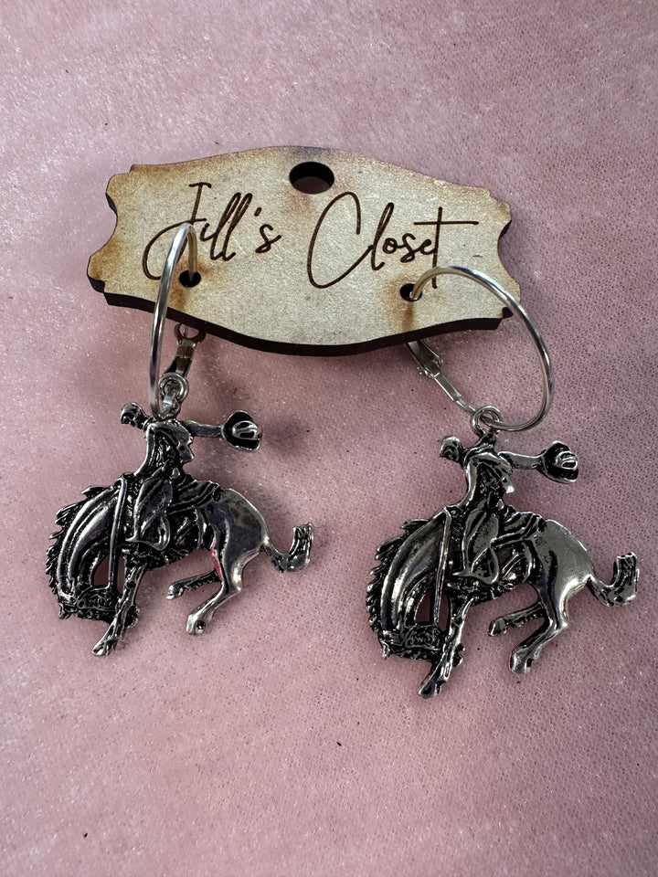 Silver Western Earrings