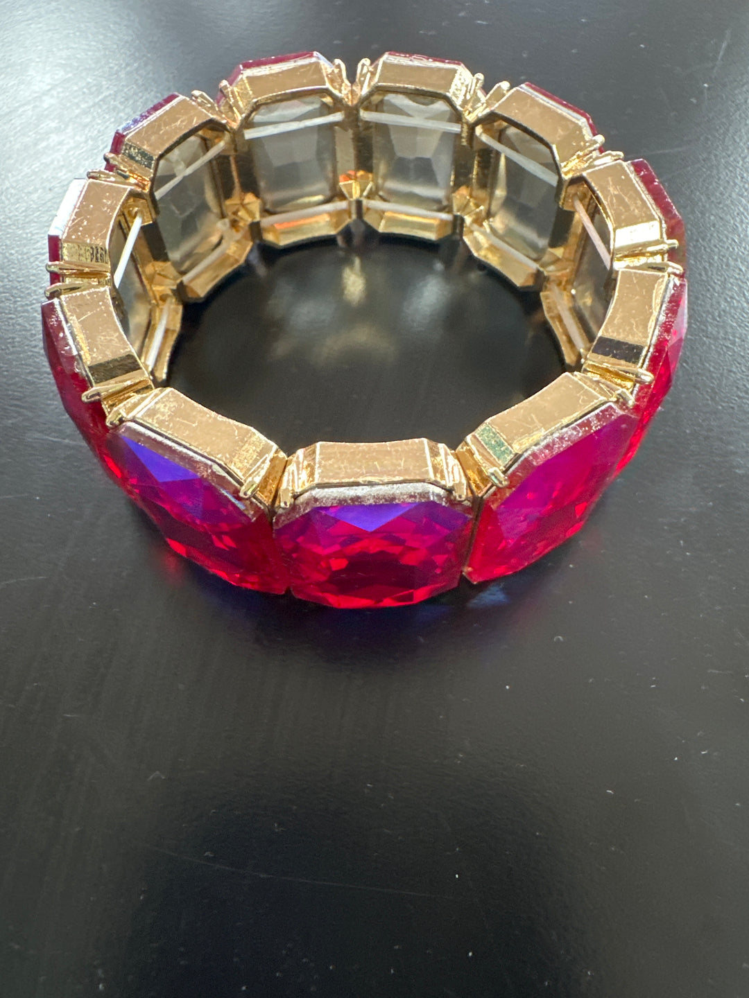Lg. stone faceted Crystal Bracelets