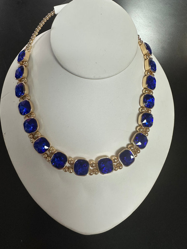 Extra Bling Faceted Stone Necklace