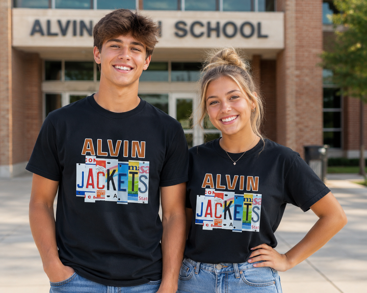 School Spirit License Plate T-Shirt