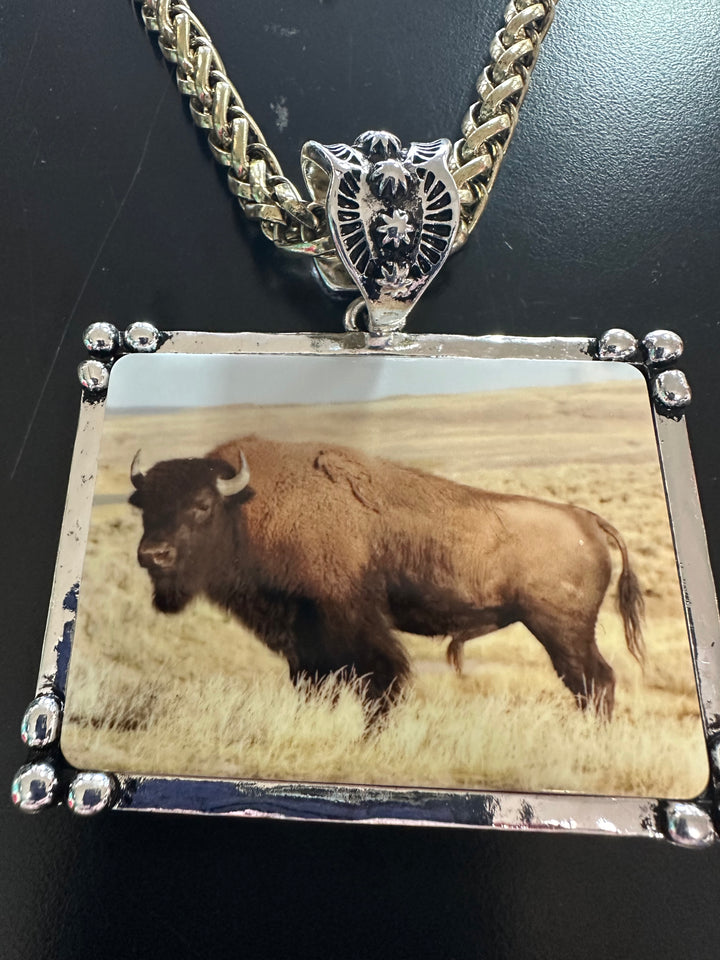 Western Photo Plaque Necklace