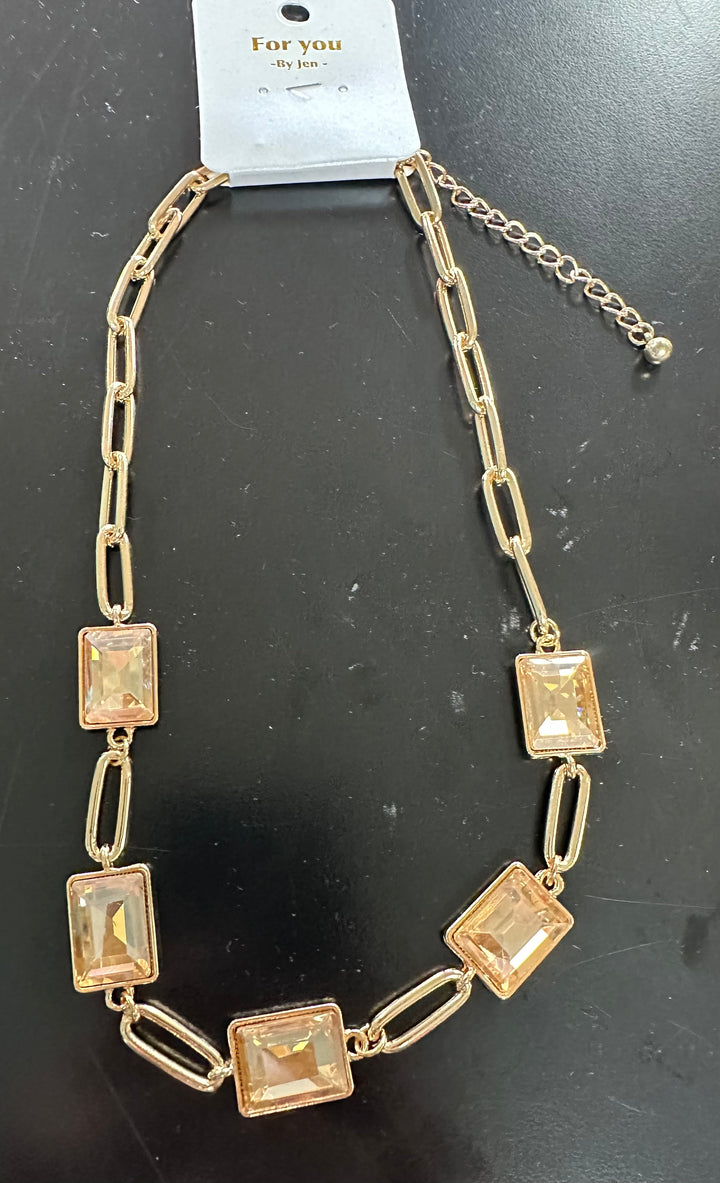 Bling & Chain Necklace