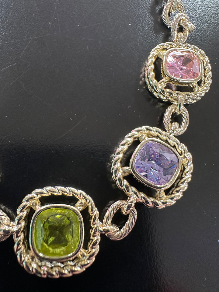 Multicolored CZ Stone Necklace