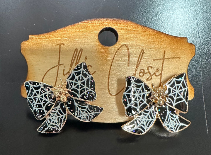 Halloween Bow Stud Earrings
