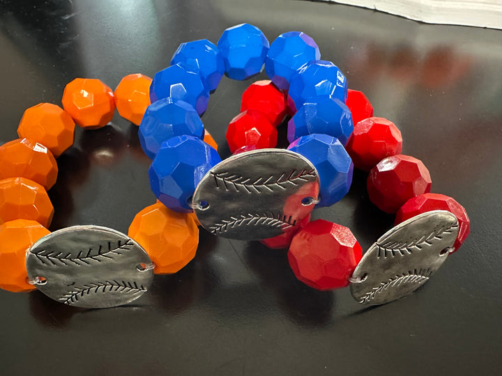 Chunky Baseball Bracelets