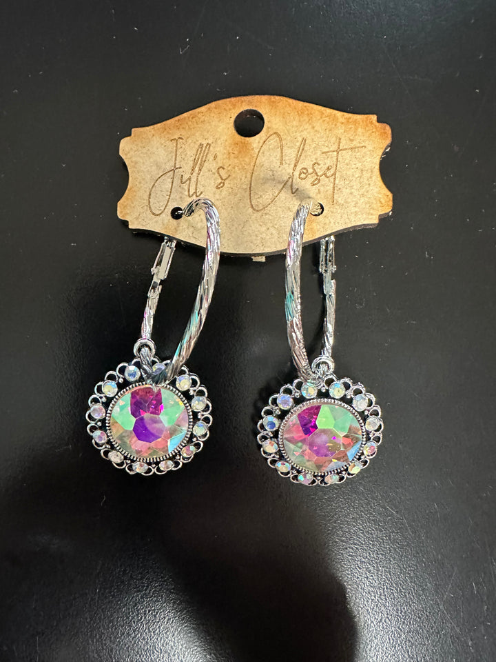 Bejeweled Hoop Earrings