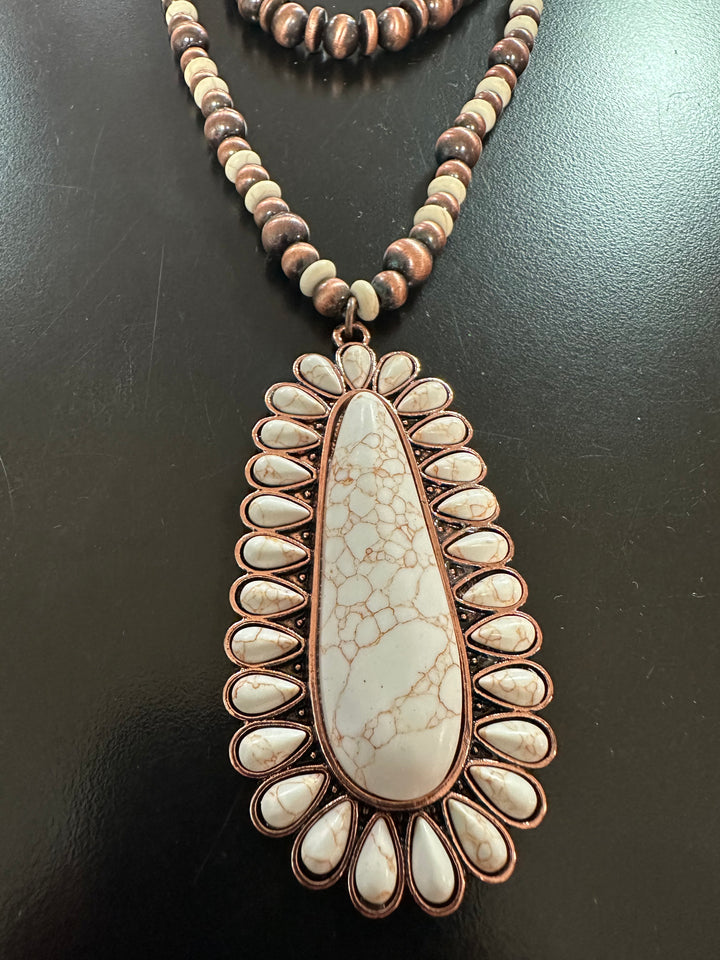 Coppery Bronze Beaded Necklace