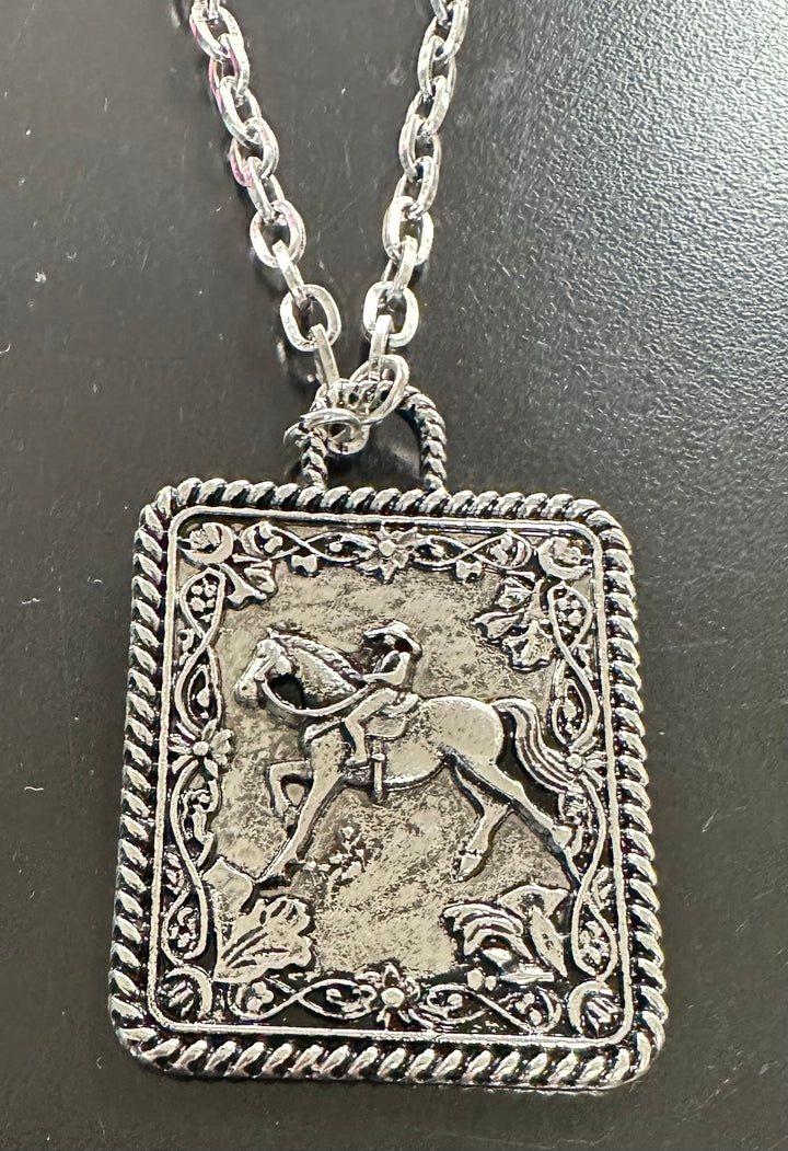 Cowboy pendant necklace