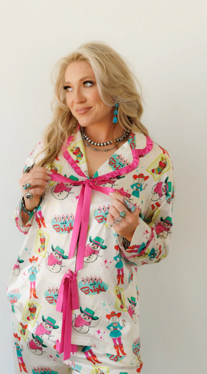 Cowgirl Christmas pjs