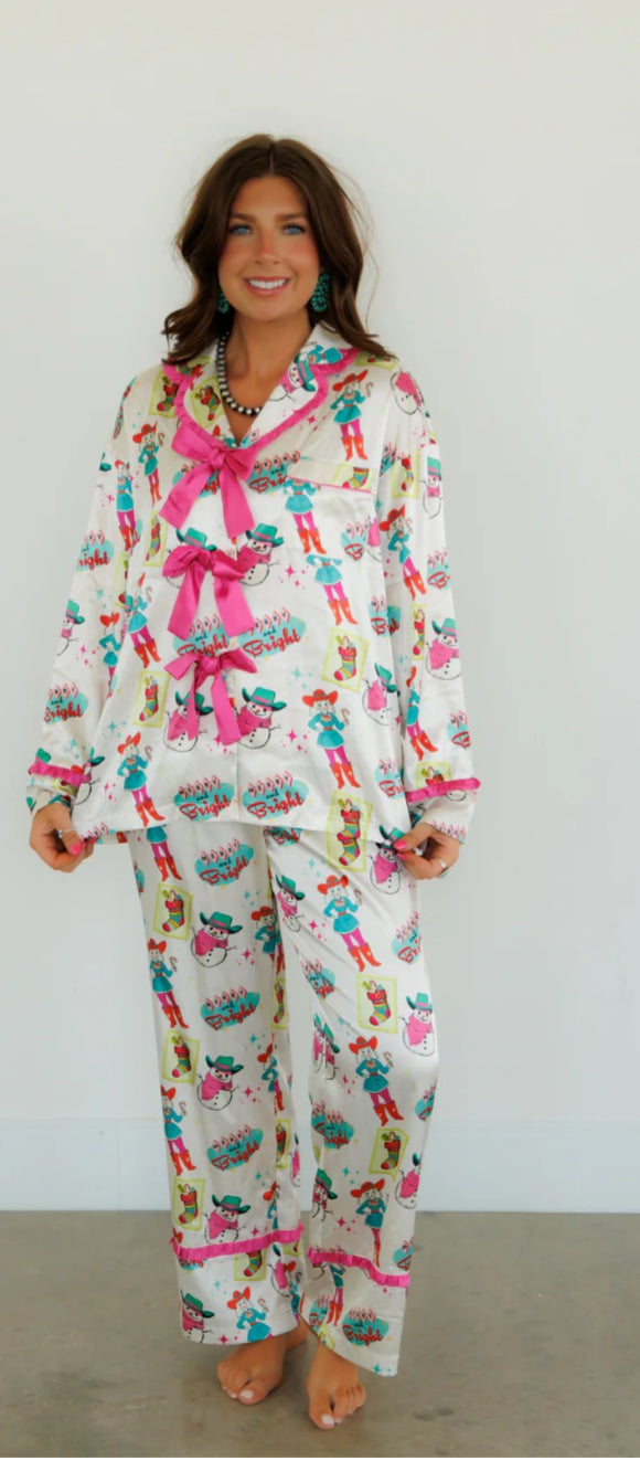 Cowgirl Christmas pjs