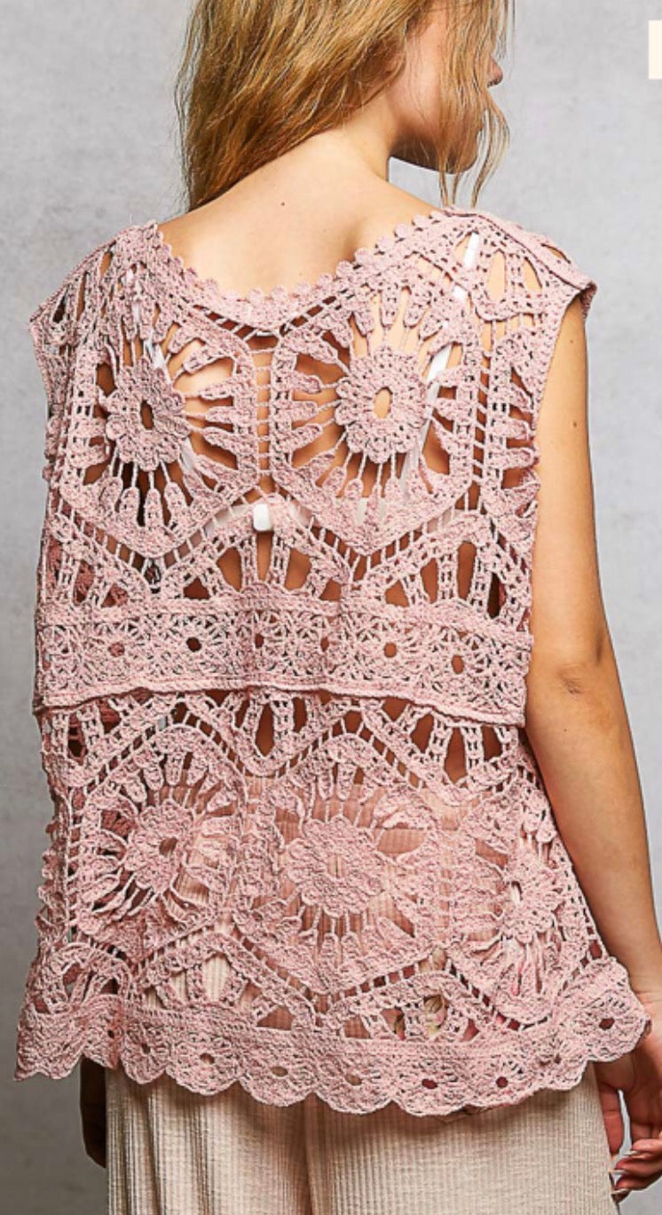 Crocheted Pink Top