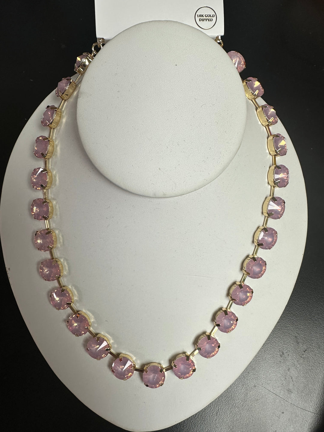 Faceted Crystal Pink Necklace