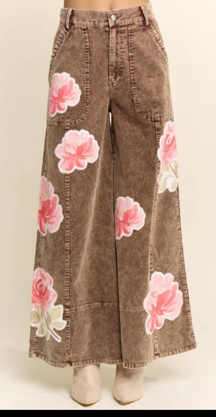 Flower Patch Corduroy Pants