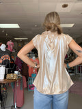 Metallic gold top
