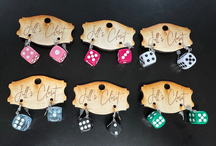 Colored Dice Earrings