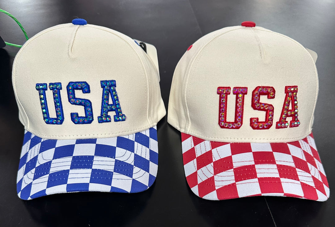 Mama or USA Blinged Trucker Hat