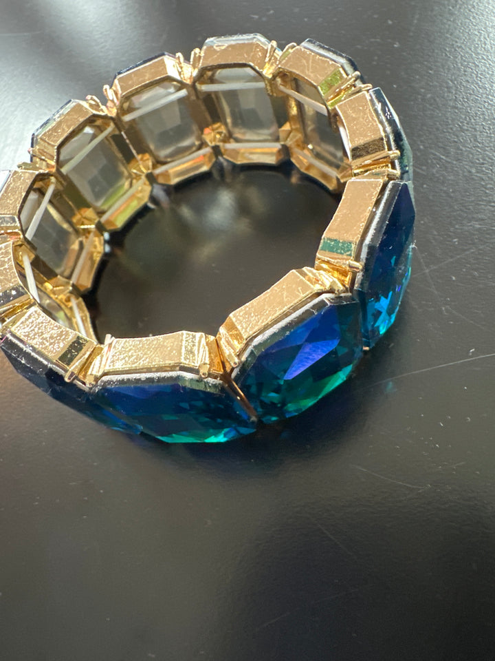 Lg. stone faceted Crystal Bracelets