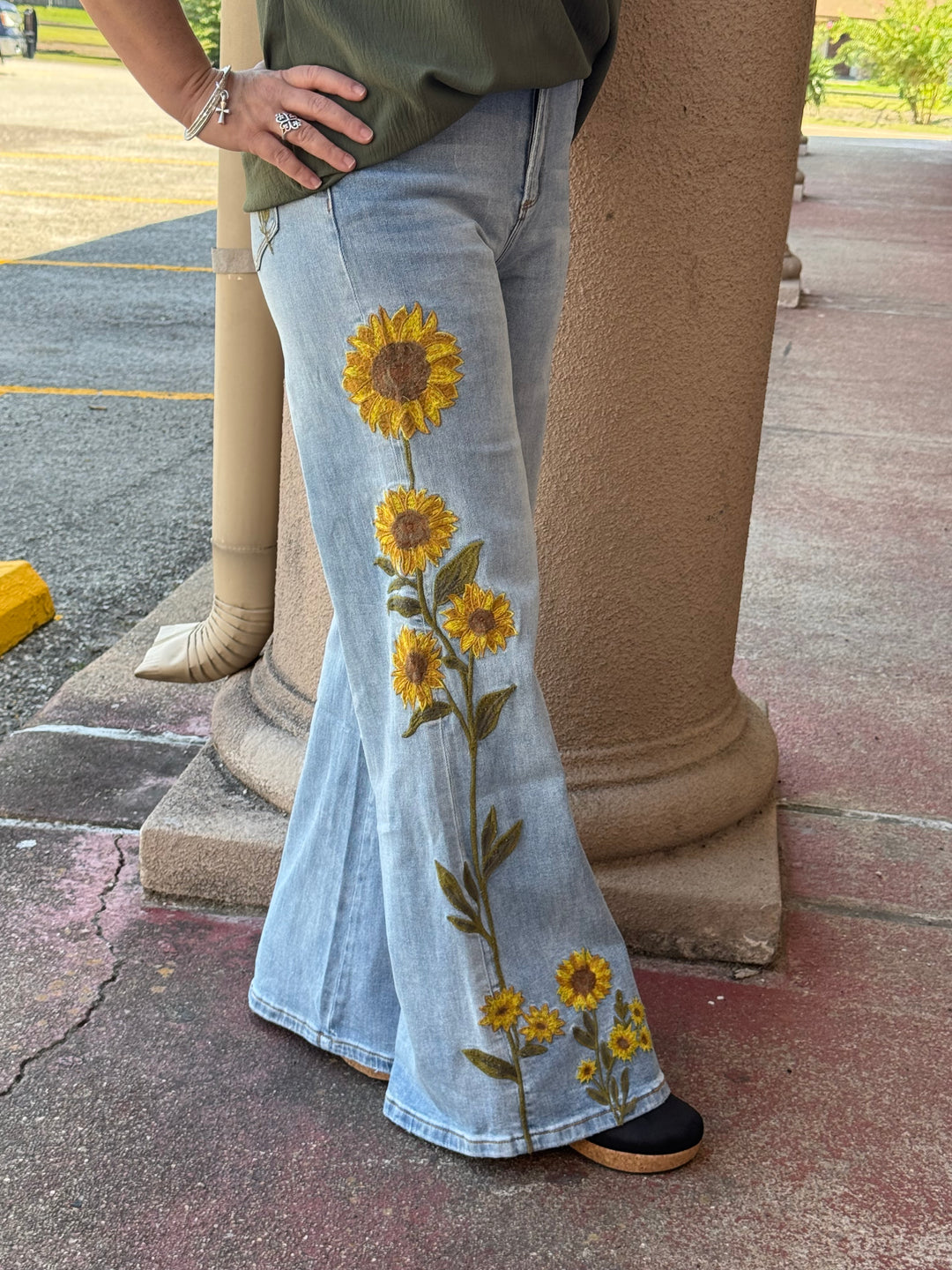 Kristi’s Sunflower Jeans