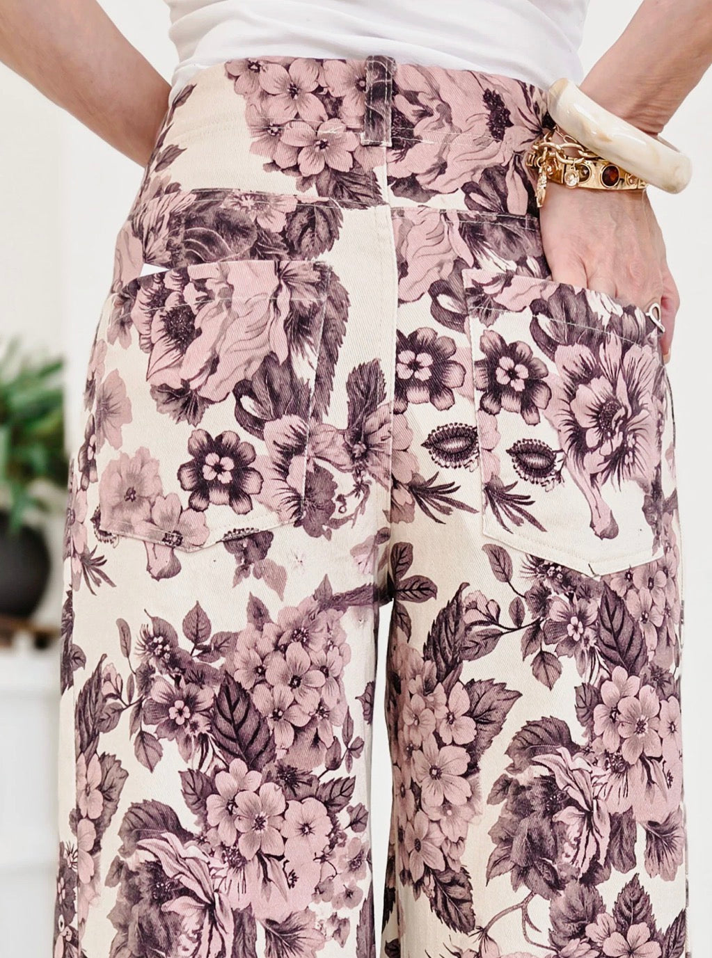 Fall Flowers Blush Jeans