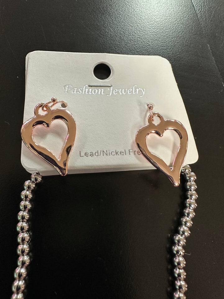 Heart Necklace & Earring Set