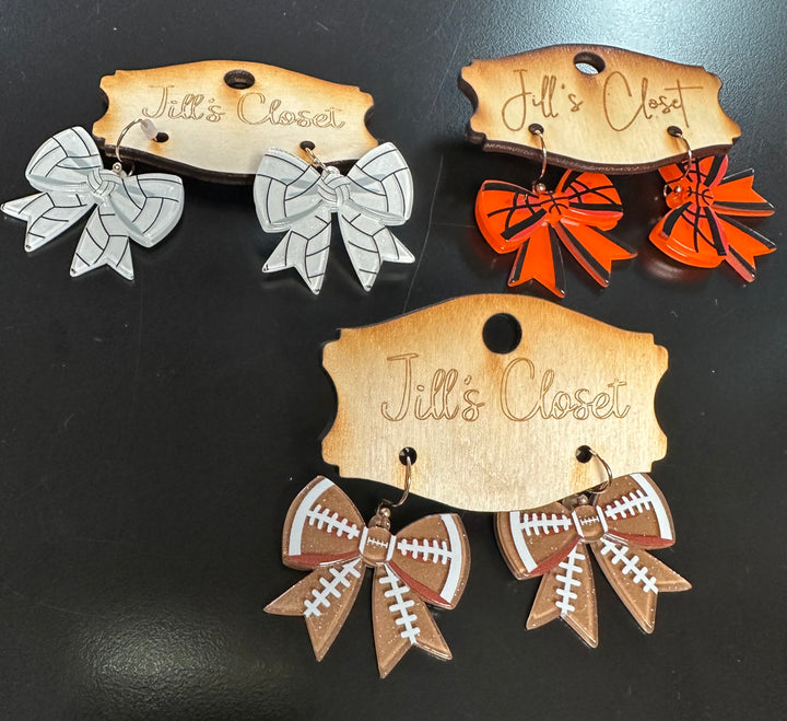 Small Sports Bow earrings