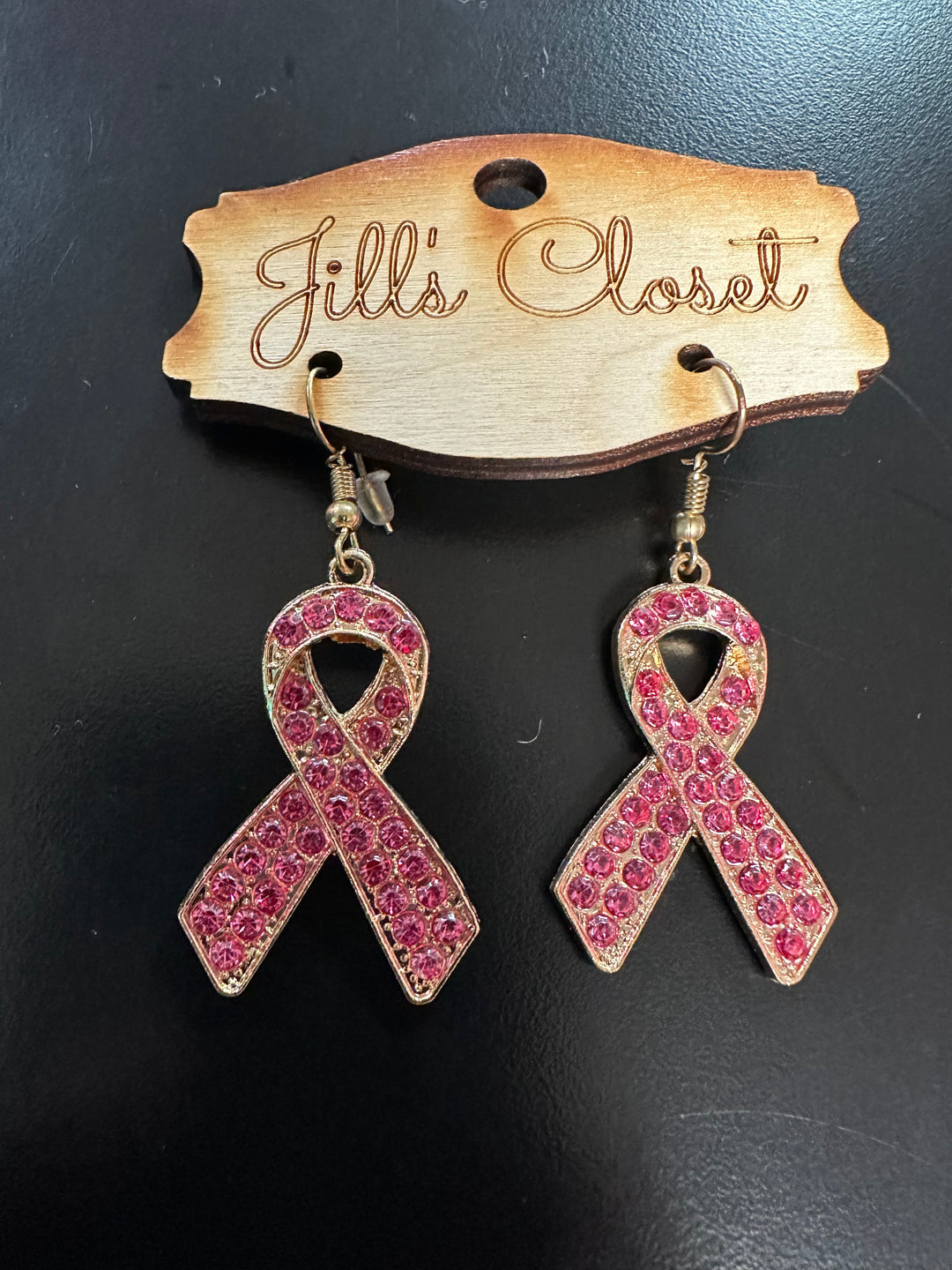 Breast Cancer Ribbon Earrings