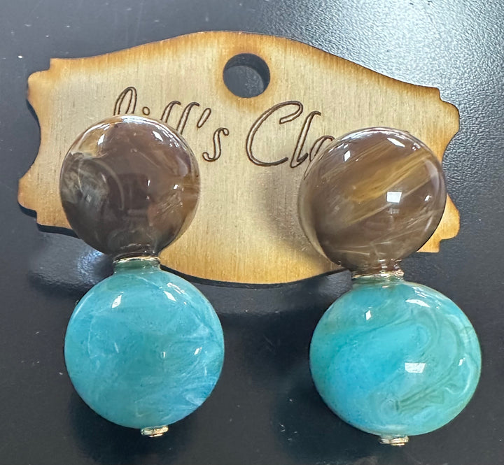 Marbleize beaded Necklace or earrings