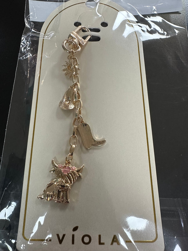 Golden Dangling Purse Charms