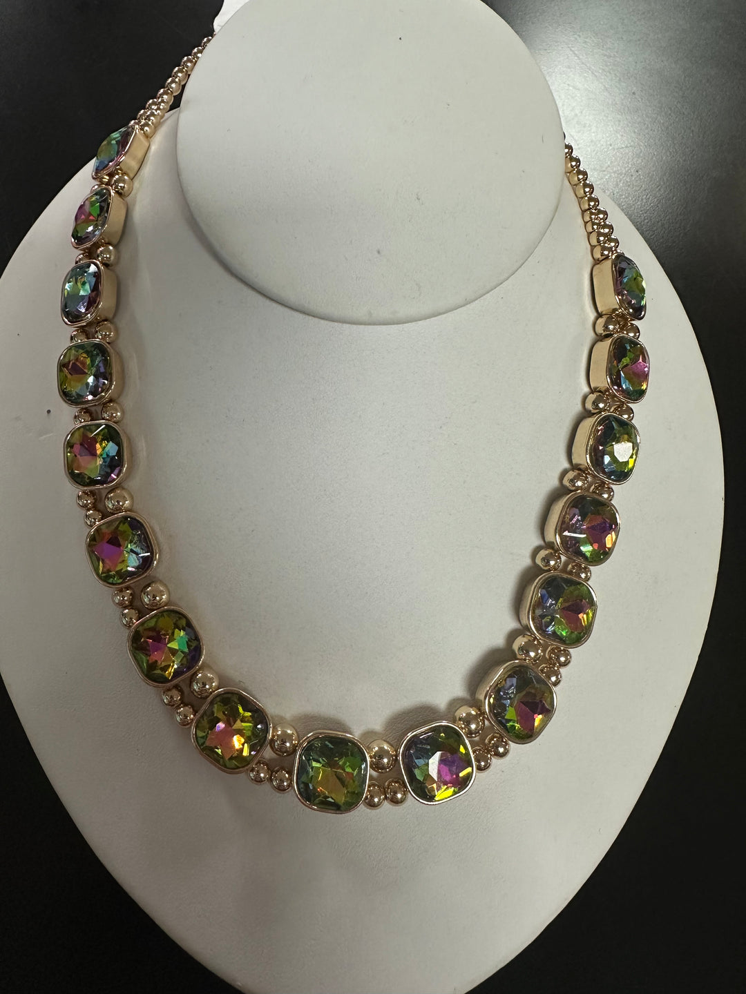 Extra Bling Faceted Stone Necklace