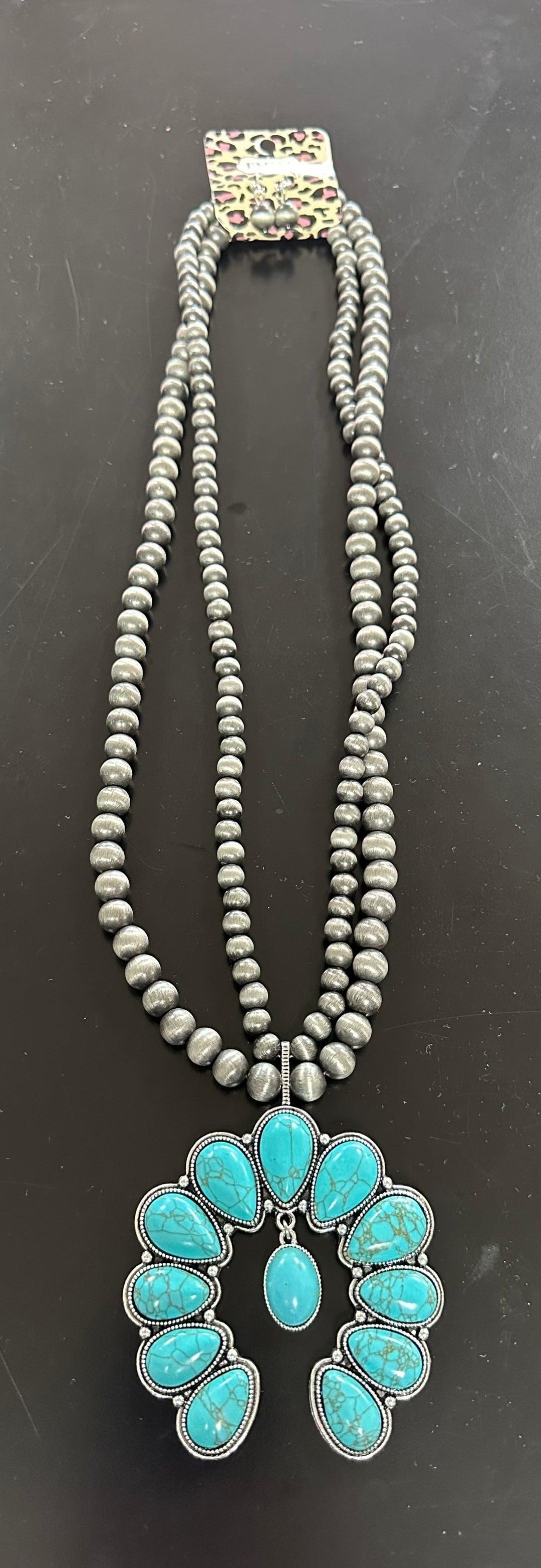 Turquoise Naja & Navajo Pearls